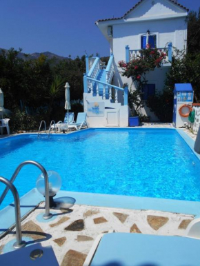 One bedroom appartement at Marathokampou 20 m away from the beach with shared pool furnished terrace and wifi